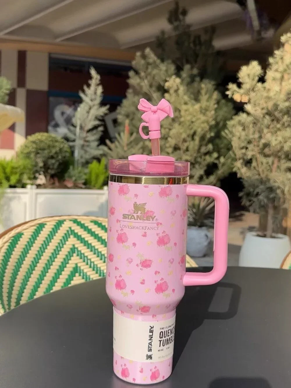 Stanley x Love Shack Fancy 40 Oz Flowstate Tumbler in Ibiza Sunset with Gift Box